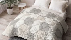 Checkered wasbaar dekbed