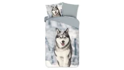Husky flanel dekbedovertrek
