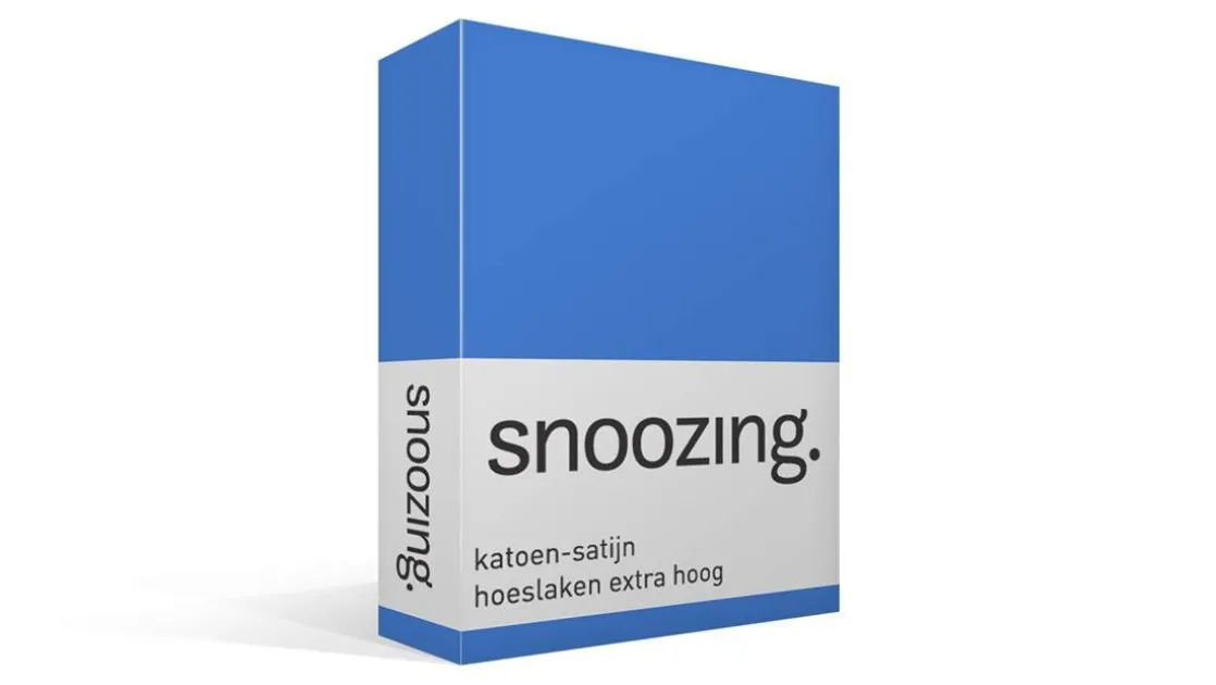 katoen-satijn hoeslaken extra hoog