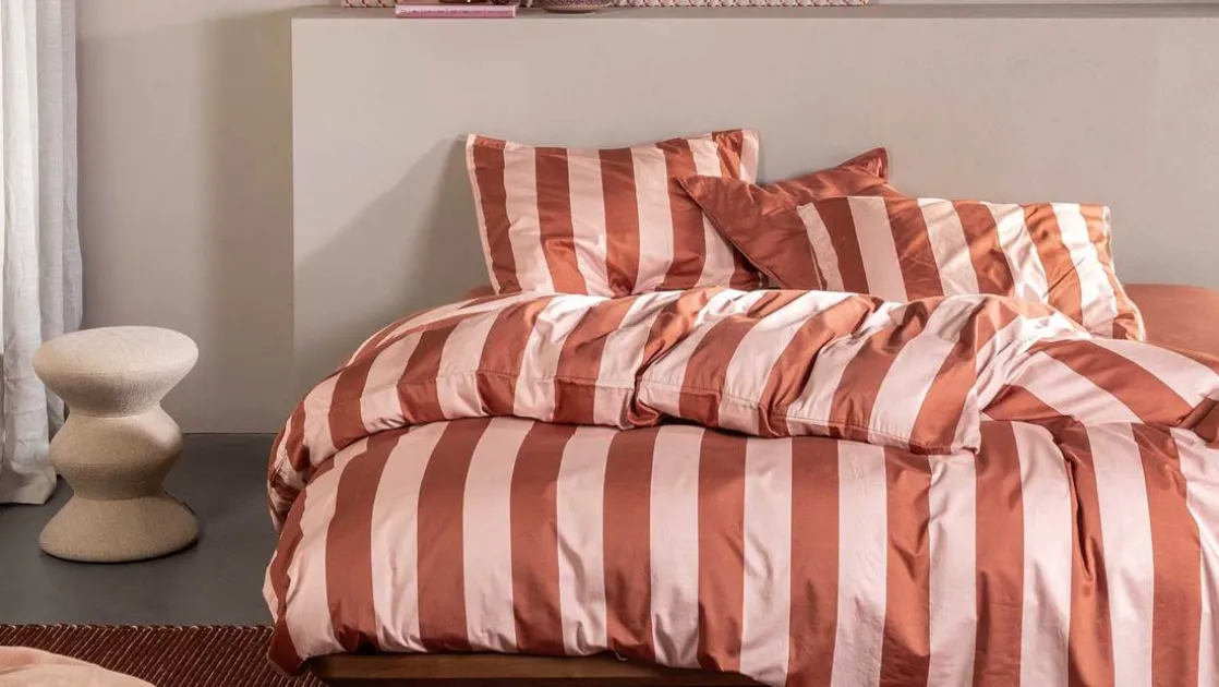 Minte Stripe dekbedovertrek