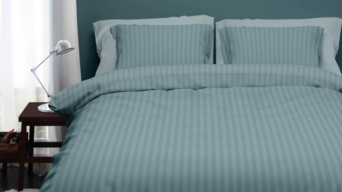 Satijnstreep dekbedovertrek