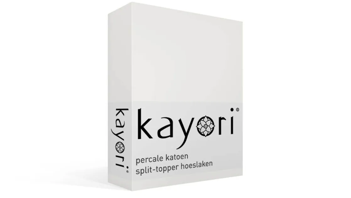 Shizu percale katoen split-topper hoeslaken
