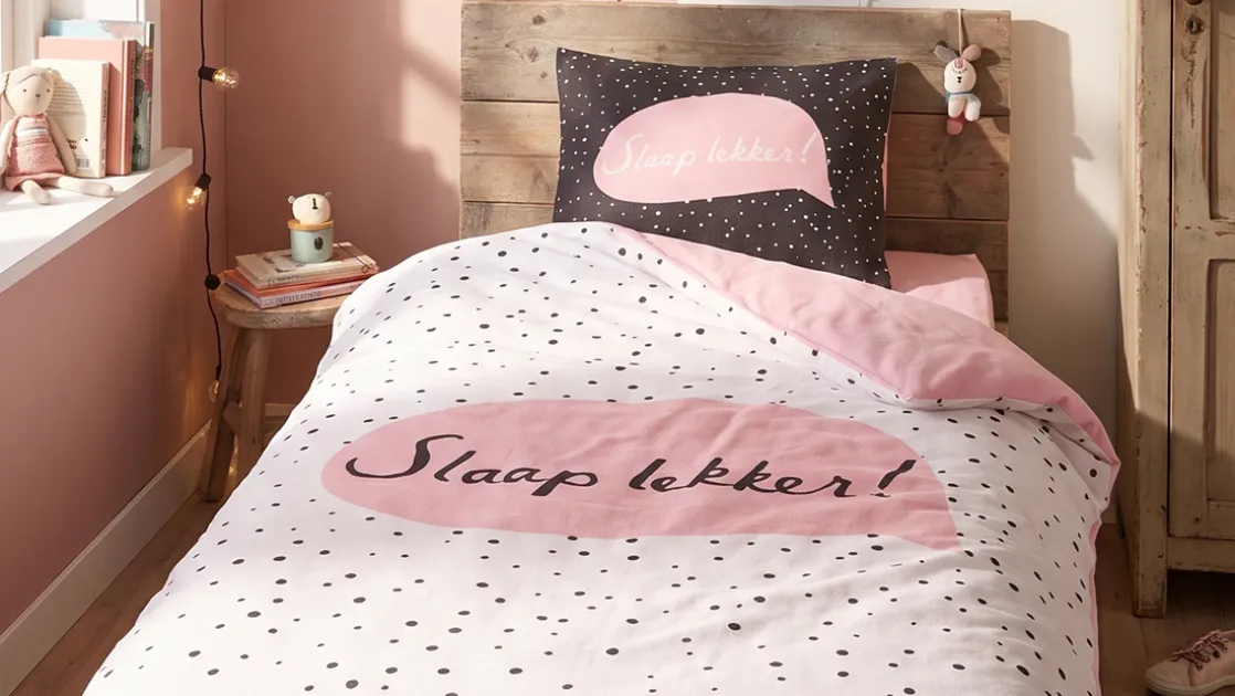 Slaap lekker flanel dekbedovertrek