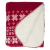 Snowflake fleece plaid