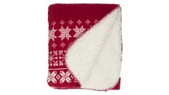 Snowflake fleece plaid