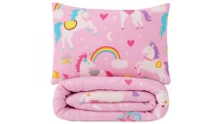 Unicorn Roze wasbaar dekbed